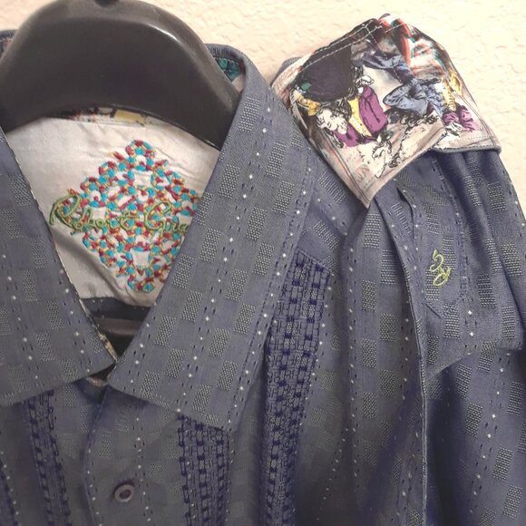 Robert Graham Men's Embroidered Shirt- Size Large- Gently Worn - Picture 2 of 2